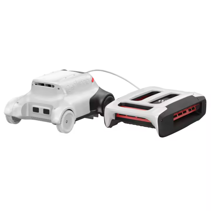 Kit de Maestro de Genkinno P2 Robot Pool Vacuum, Potencia de Succión de 2500GPH, Tiempo de Funcionamiento de 120 Minutos, con Gran Capacidad de Cesta, App OTA y Control Remoto, Tecnología AdaptiveSuc, para Hasta 100㎡/1000 pies cuadrados, Gris - Enchufe - 1