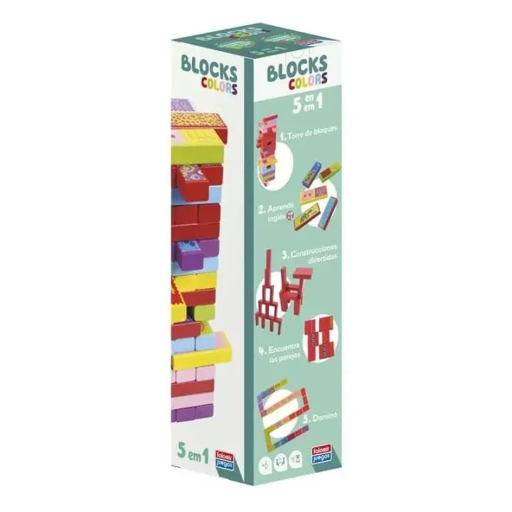 Falomir Juego Blocks Colors de Madera a Colores - 1