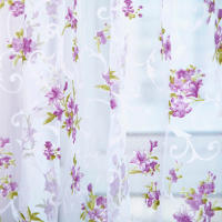 Cortinas Transparentes De Voile Con Estampado De Flores Para Cocina Sala De Estar Dormitorio Tratamiento De Ventana Decoración Del Hogar Translúcidas Y Ligeras Para Ambiente Moderno - details 29