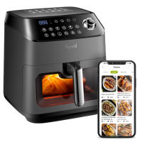 KYVOL AF600 WIFI - Freidora sin Aceite de Aire Caliente - App gratuita. 5,68 L. / 1,5 Kg. de capacidad. Ventana transparente de control. Panel táctil LED con 12 Programas preestablecidos. Cesta con recubrimiento cerámico apta para lavavajillas. - details 3