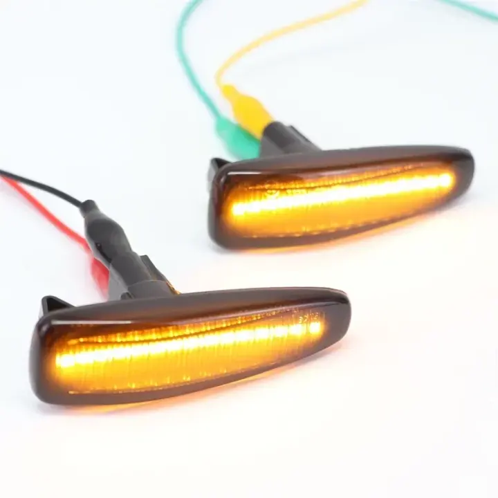 2pcs Luz De Señal Dinámica LED Amarilla Para Parachoques Mitsubishi Lancer EVO X Outlander Sport Mirage 2014+ Lámpara De Marcador Lateral - 1
