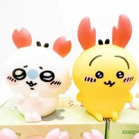 6pcs Muñecos De Vinilo Japoneses Qitan Enormes Ovos Chiikawa Auto-deprecación Oso Cangrejo Forma Juego De Niños Ornamento Usagi - details 8