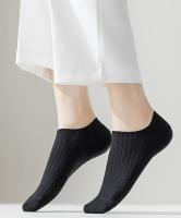 Calcetines De Tobillo Bajo Para Hombres Y Mujeres Calcetines De Barco Sólidos Transpirables Y Cómodos Paquete De 5/10 Pares Negro - details 9