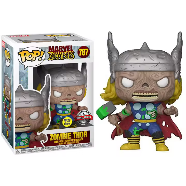 Figura Pop Marvel Zombies Thor Exclusive-Figura de Vinilo Coleccionable - Idea de Regalo- Mercancia Oficial - Juguetes para Niños y Adultos - Movies Fans - Muñeco para Coleccionistas y Exposición - 1