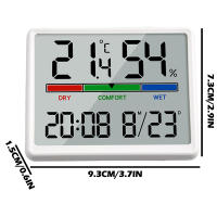 Reloj Electrónico De 3.5 Pulgadas Con Medidor De Temperatura Y Humedad Indor Sensor LCD Estación Climática Digital - details 2