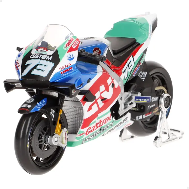 Maisto - Moto Honda RC213V MotoGP, Álex Márquez, escala 1:18, réplica oficial, LCR Team, cuerpo de metal, miniaturas moto gp, maquetas de motos, miniatura de juguete, alta calidad y durabilidad, modelo coleccionable - 1