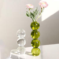 Vaso De Cristal Estilo Japonés Y Nórdico Para Decoración Del Hogar Vaso Sférico Pequeño Con Flecos Creativos Y Borlas Decorativo Para Sala De Estar - details 8