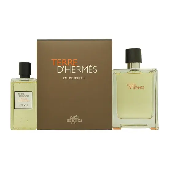 Estuche Terre d'Hermes Eau De Toilette 100ml + Gel De Ducha 80ml - Fragancia masculina elegante y refrescante - 1