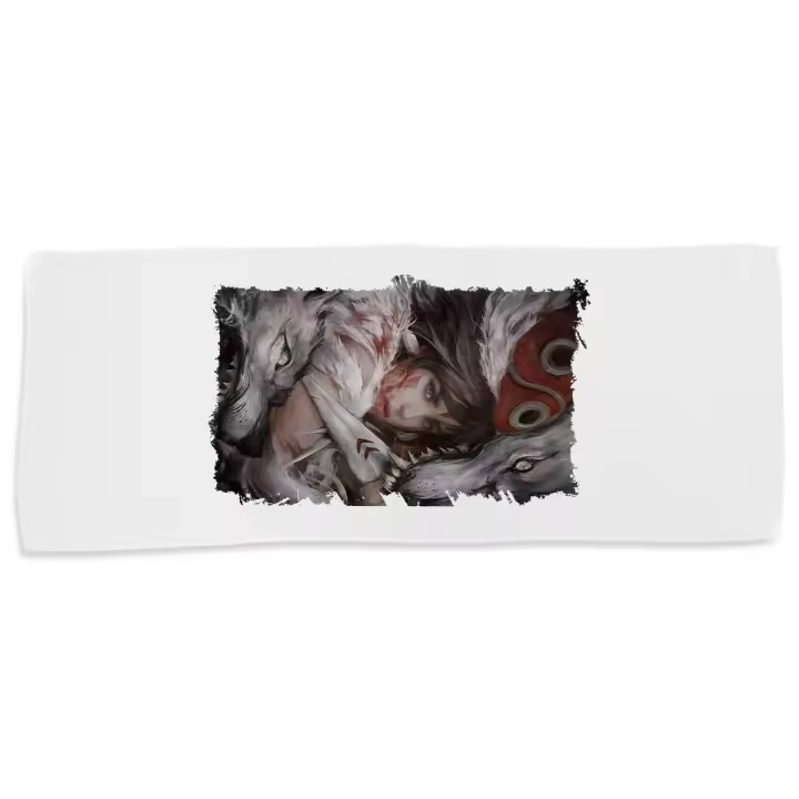 MERCHANDMANIA TOALLA MEDIANA GIMNASIO ABSORBENTE guerrera luchadora princesa lobo fantasia suave con bolsita - 1