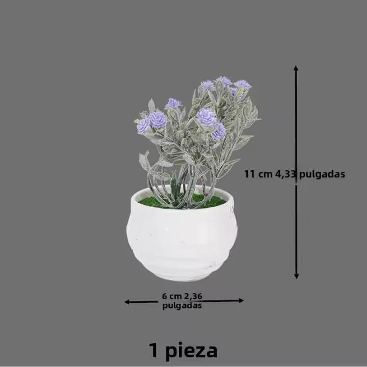 Mini Planta De Simulación Aloe Artificial Bonsái Para Decoración De Escritorio En Oficina Y Hogar Ornamento De Plantas Artificiales - 1