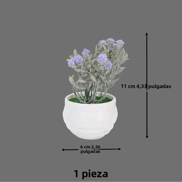 Mini Planta De Simulación Aloe Artificial Bonsái Para Decoración De Escritorio En Oficina Y Hogar Ornamento De Plantas Artificiales - 1