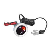 Medidor De Presión De Aceite Para Coche 52mm Pantalla Digital LED 9-35V Con Sensor De Alarma 1/8NPT Material ABS + Metal - details 0