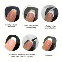 3PCS Guías De Uñas Francesas Autocolantes Blancos Para Decoración DIY Herramientas deStencil Y Decales De Punta De Encaje - details 1