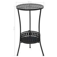 VidaXL Mesa bistró de metal negra 40x70 cm - details 5