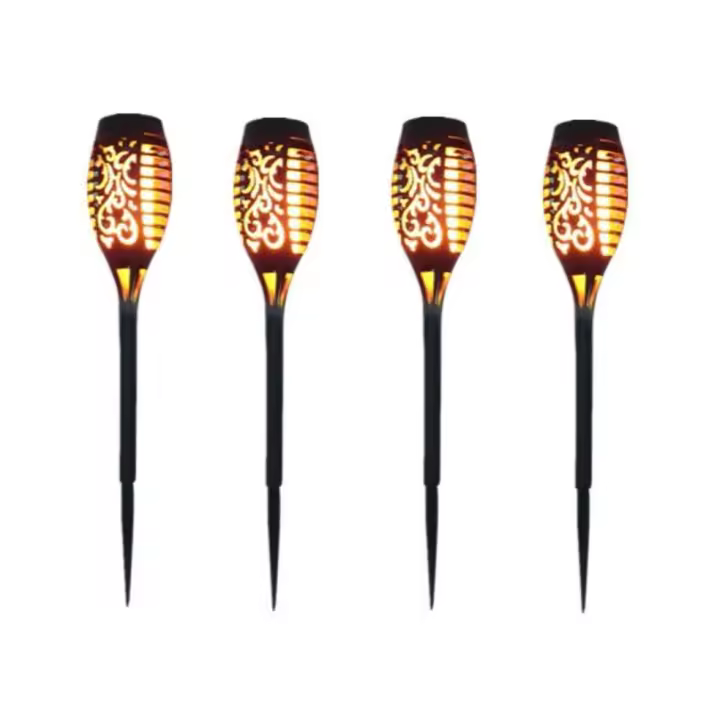 Lámpara solar de 12 LED, 54 cm, Luz paradoante, decoración de Jardín al Aire Libre, paquete de 4 - 1