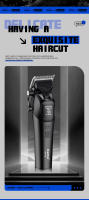 Cortadora De Pelo Profesional Kemei KM-1858 Con Cuchilla DLC Recargable Máquina De Corte Para Barbero Trimmer De Cabello Para Hombres Con Multiple Longitud De Corte Y Indicación De Carga - details 2