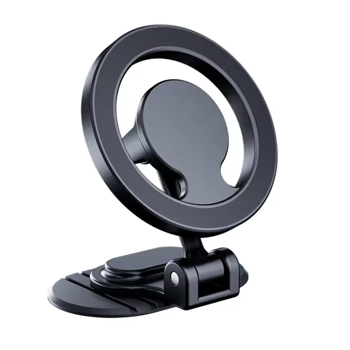 Soporte Movil Coche, Soporte magnético para teléfono de Aleación de zinc con rotación ajustable de 360 Grados-Montaje en comparación, no impermeable, compatible con Automóviles, Diseño de metal plegable Redondo - 1