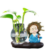 Vaso De Vidrio Transparente Para Plantas Terrarium Decoración De Escritorio Radish Verde Hidroponía Creativa Vaso Personalizado - details 7