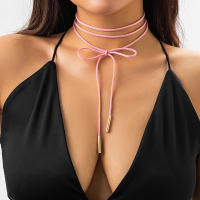 Cuello Alto De Cadenas Largas Y Sencillas Para Mujer Joyería De Moda Elegante Con Cordón Trendy Collar De Encaje Para Fiestas - details 2