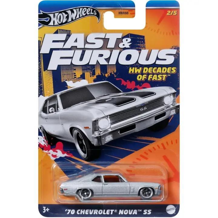 HOT WHEELS Fast & Furious Decades of Fast 70" Chevrolet Nova SS HRW42 Mattel - 1