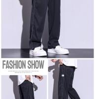 Pantalones Casuales Para Hombre Lyocell Verano Transpirables Moda Coreana Rectos Cómodos Suaves De Cintura Media Con Bolsillos - details 11