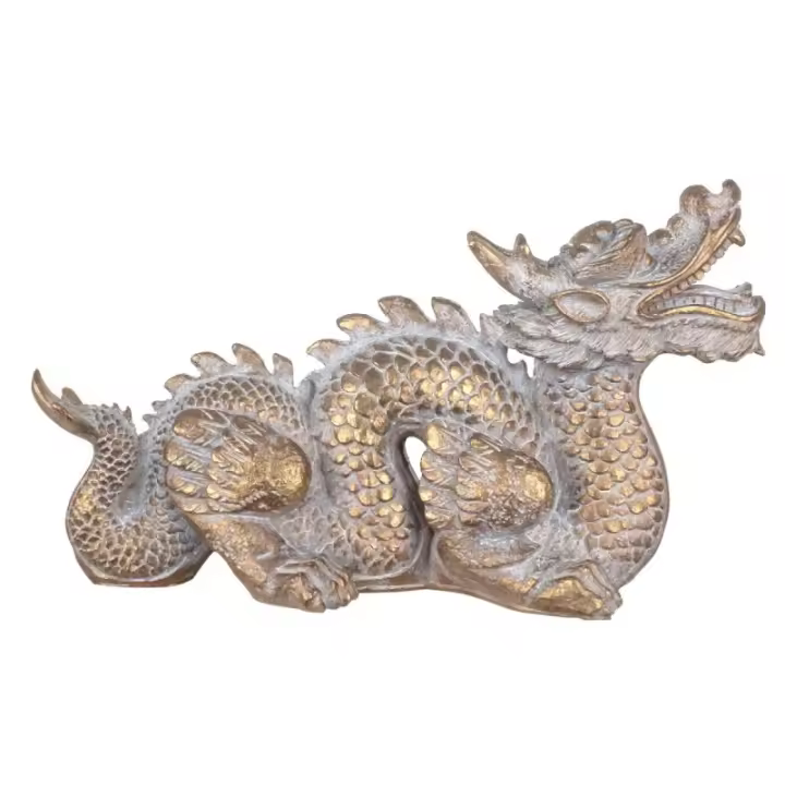 Signes Grimalt By SIGRIS Figura Dragón Dorado de Resina 25*16*43cm Figura 25329 - 1