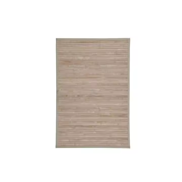 Dcasa Alfombra pasillera de bambú efecto lavado de 60 x 90 cm - 1