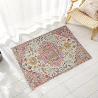Carpetas Decorativas Retro Europeas De Goma Antideslizante Para Sala De Estar Y Habitaciones Lavables Mecánicamente Poliéster Modernas Tamaño Rectangular - details 5