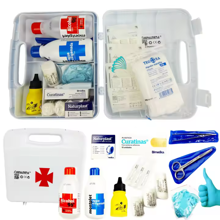 Botiquín Primeros Auxilios Homologado DEPALMERA , Botiquines de Emergencia, Coche, Trabajo, Autocares, Ambulancias, Protección Civil - 1