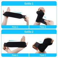 Muñequera Tendinitis Muñeca Ajustable, 1Par Negro Elasticidad Ferula Tunel Carpiano, Muñequera Metacarpiana Pulgar Deportiva Para Esguince de Dolor Muñeca, Tendinitis, Artritis, Protección Deportiva - details 1