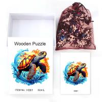 Puzzle De Tortuga De Madera En Forma Irregular Regalo Para Agradecimiento Y Navidad Reducción Del Estrés Adulto Juego De Rompecabezas Personalizado - details 5