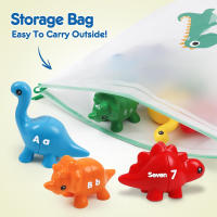 Juego Educativo De Aprendizaje Montessori Para Niños Dinosaurios Y Letras 13PCS Juguete De Dos Caras Para Preescolar - details 2
