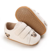 Zapatos De Bebé Clásicos Niño Niña Cara De Animal Casual Planos Antideslizantes Algodón Goma Cálido Botas De Tobillo Para Caminar - details 3