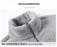Nueva Estilo Otoño Invierno Chaqueta De Coral Polar Para Mujer Cierre De Cremallera Exterior De Poliéster Suave Y Cálida Ropa Casual - details 24