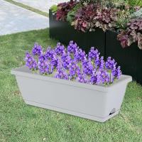 2 Piezas De Macetas Rectangulares Para Ventanas Con Agujeros Para Drenaje Decoración De Jardín Exterior Macetas Para Plantas En Casa - details 6