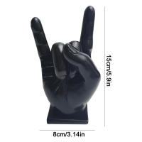 Estatua De Resina Para Decoración Del Hogar Con Postura De Mano Y Palos De Batería Moderna Adorno De Estante Accesorios De Música - details 13