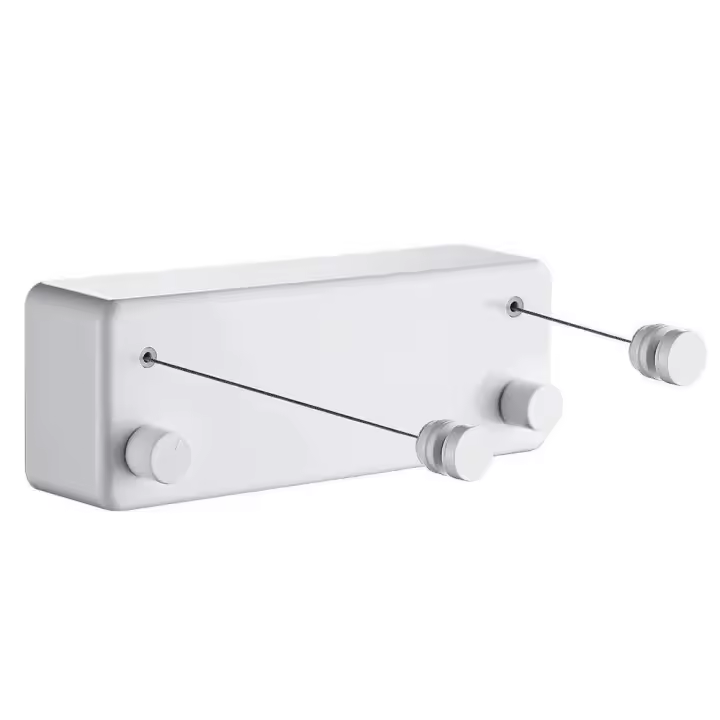 Tendedero retráctil Ajustable 4,2 M Ajustable Inoxidable Cuerda Retráctil Montado Retractable Exterior Lnterior Baño Jardín Resistencia Estante de Secado - 1