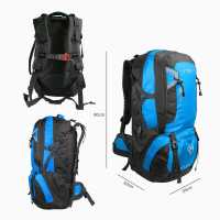 Ociodual OcioDual Mochila Senderismo 60 Litros, Mochila Trekking, Montaña y Camino de Santiago, Multifuncional, Ligera, Mochilas Hombre para Camping, Acampada, Marcha Nórdica, Supervivencia, Azul - details 6