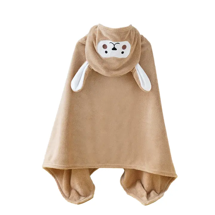 Toalla Infantil Diseño conejito Multiusos: Toalla de baño, Poncho de Playa o Nación, Manta 150x1x65cm - 1