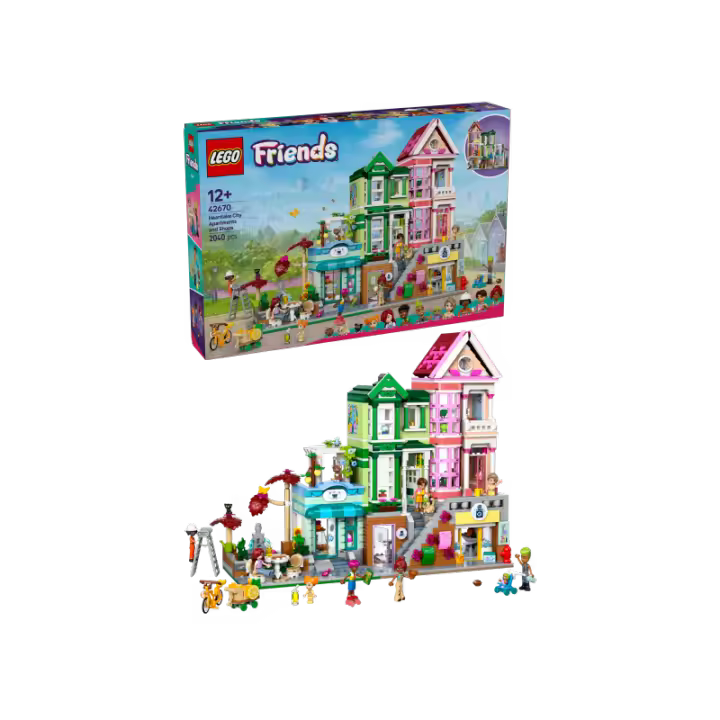 LEGO Friends 42670 Apartamentos y Tiendas de Heartlake City contiene 2040 piezas - edad 12+ años 25L42670 - 1