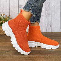 Botas De Invierno Para Mujer Calidad Superior Tejidas Botines Chelsea Moda Confort Medio Tacón Material Synthético Forro Poliéster - details 9