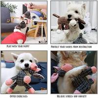 Juguetes De Peluche Para Perros Pack De Juguetes Suaves Duraderos Con Silbidos Para Masticar Y Limpiar Los Dientes De Tu Mascota - details 2