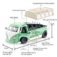 Modelo De Coche T1 Autobús En Escala 1/32 Con Apertura De 5 Puertas Y Sonido Luz Retroceso Arrastre Neumáticos De Goma Regalo Para Niños - details 2