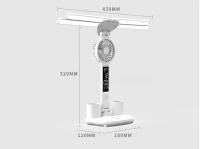Lámpara De Mesa Recargable Para Estudio Con Ventilador Luz De Lectura LED Pantalla De Reloj LED Lámpara De Lectura LED Contemporánea ABS PVC Recargable 5V Touch On/Off Switch - details 13