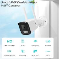 Cámara De Seguridad IP 8MP 4K Wifi Con Detección De Humanos AI Cámara De Pared Bala 2MP Visión Nocturna Color CCTV Exterior ICSee - details 0