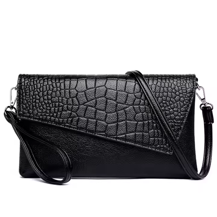 Bolso de Mujer con Diseño de Cuero PU Bolso de Hombre con Patrón de Cocodrilo Bolso de Mano Vintage para Damas Bolso Cruzado Casual - 1