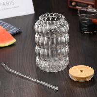 Vaso De Bebida De 500ML Con Tapa De Bambú Y Pajita Para Café Frío Y Cócteles Vaso De Cerveza Para Whiskey Regalos Eco-amigable Transparente - details 15