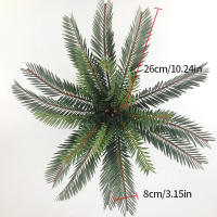 Planta De Palma Artificial 45cm Con 21 Hojas Sago Cycas Hojas De Coco Falsa Para Decoración De Jardín Interior Y Exterior - details 6