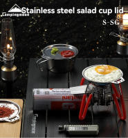 CAMPINGMOON Tapa De Ensalada Para Acampar Tazón De Inmersión De Acero Inoxidable 304 Taza Calentable Plato Para Exteriores - details 0