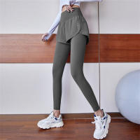 Leggings De Yoga Para Mujer Cintura Alta 2-en-1 Fitness Quick Dry Levantamiento De Glúteos Running Deporte Compresión Moistur - details 1